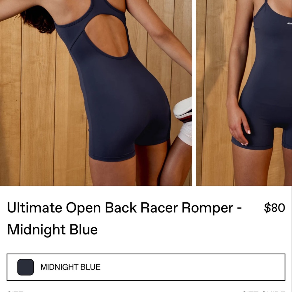 Adanola Midnight Blue Open Back Romper